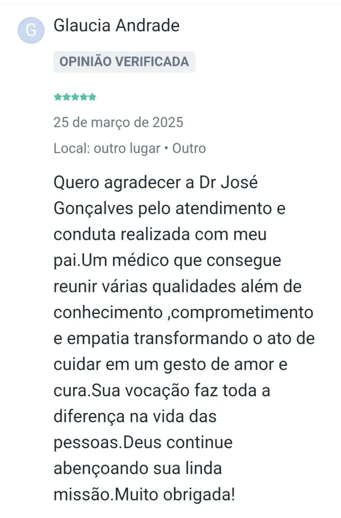 depoimento para Dr.José Gonçalves Urologista