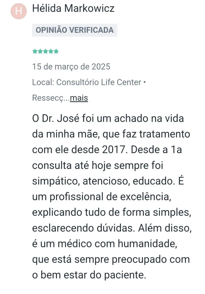 depoimento para Dr.José Gonçalves Urologista